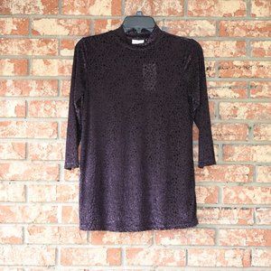 LOGO Layers Purple Top NWT